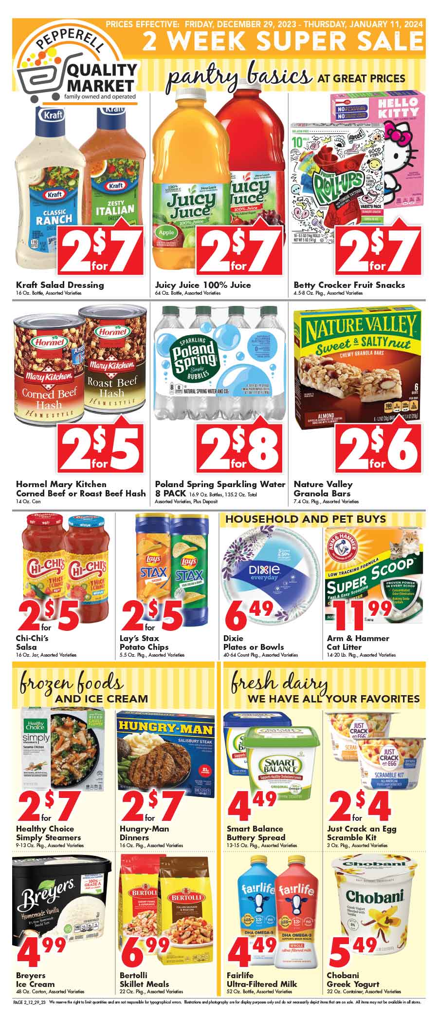 WEEKLY SPECIALS Pepperell Quality Market